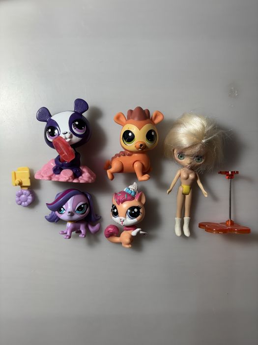 LPS littlest pet shop zestaw 4 figurki i lalka