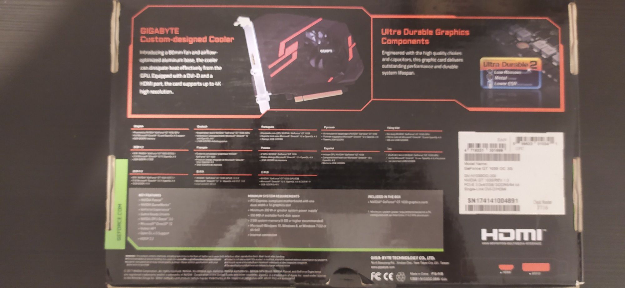 NVIDIA GeForce GT1030 PCI-E 3x0x4/2GB GDDR5/64 bit