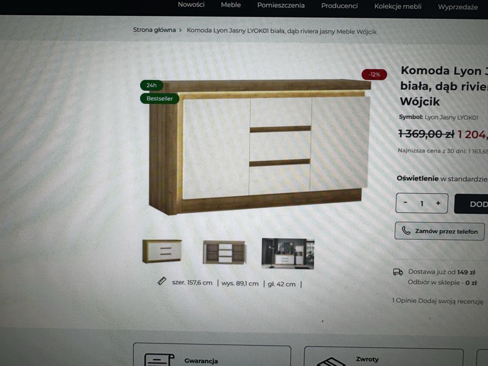 Zestaw Mebli Wójcik LED  bdb stan  mozna na pojedynczo