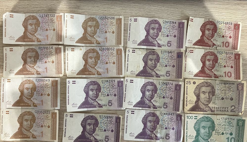 Sprzedam banknoty, dinary Hrvatski