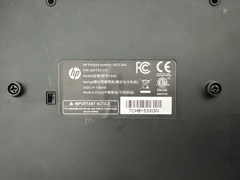 Teclado HP USB A