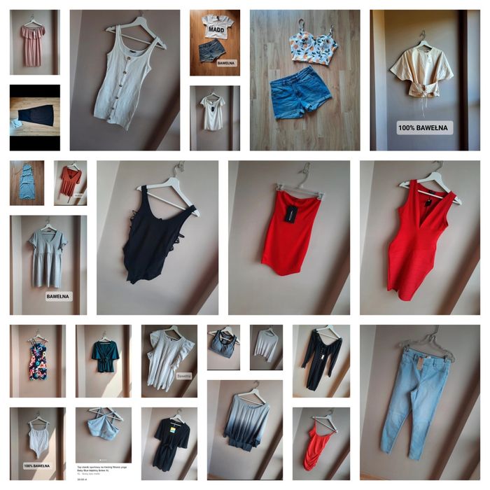 Zestaw paczka ubrań damskich 25 sztuk