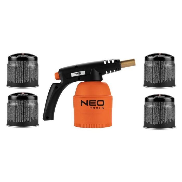 Lampa Lutownicza Gazowa Na Naboje 190G + 4 Naboje Neo
