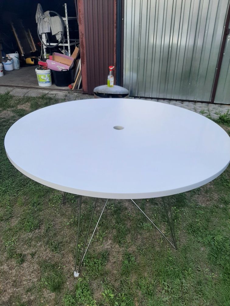 Stół okrągły  biały
