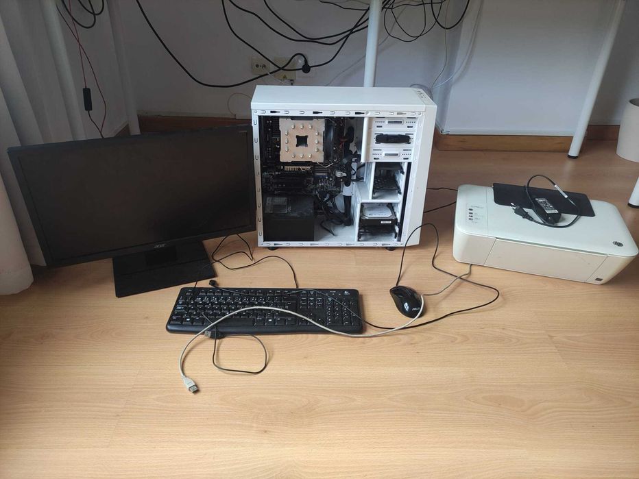 Computador + Monitor + Teclado + Rato + Impressora