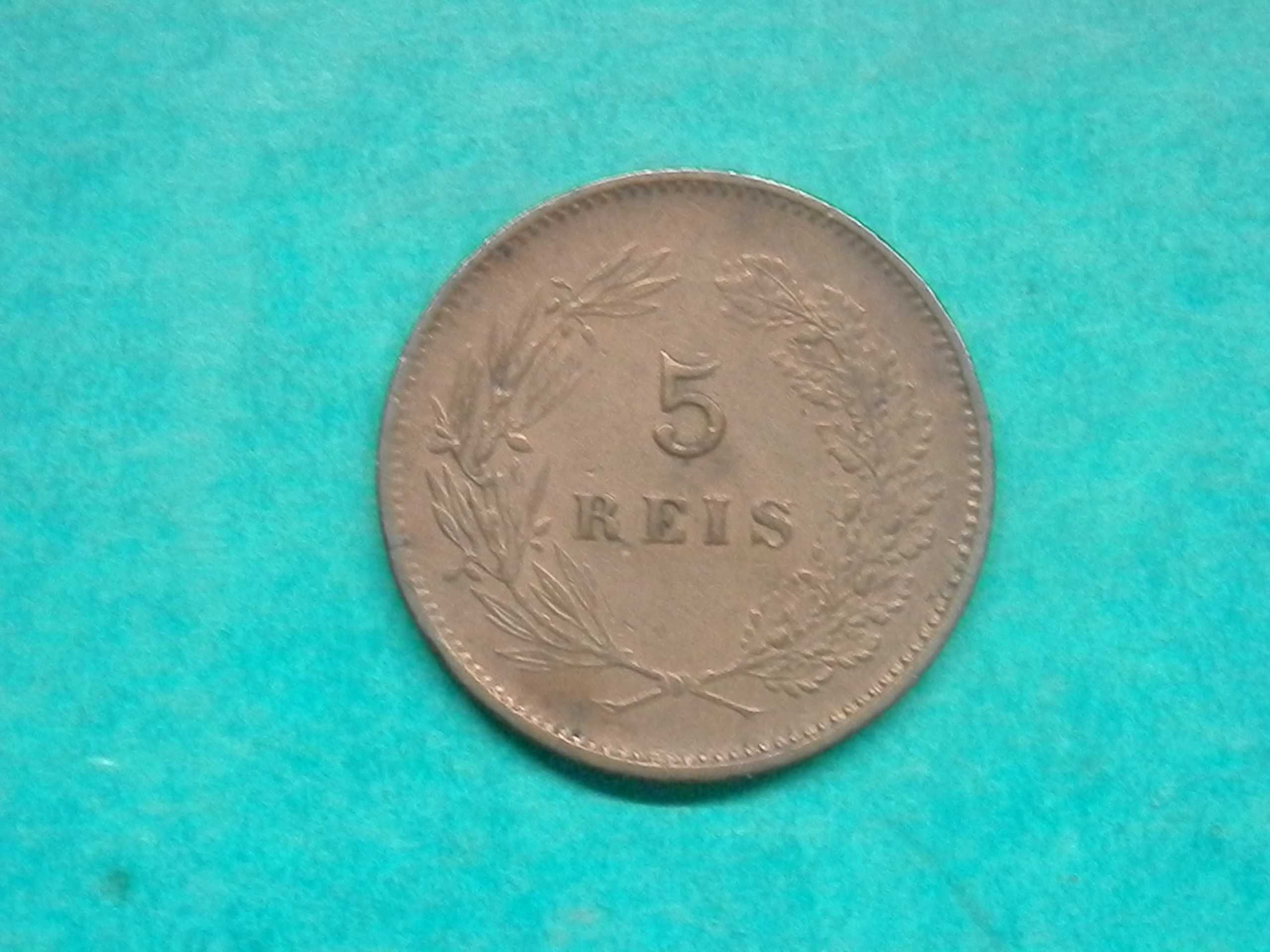 971 - Carlos I: 5 réis 1897 bronze, por 18,00