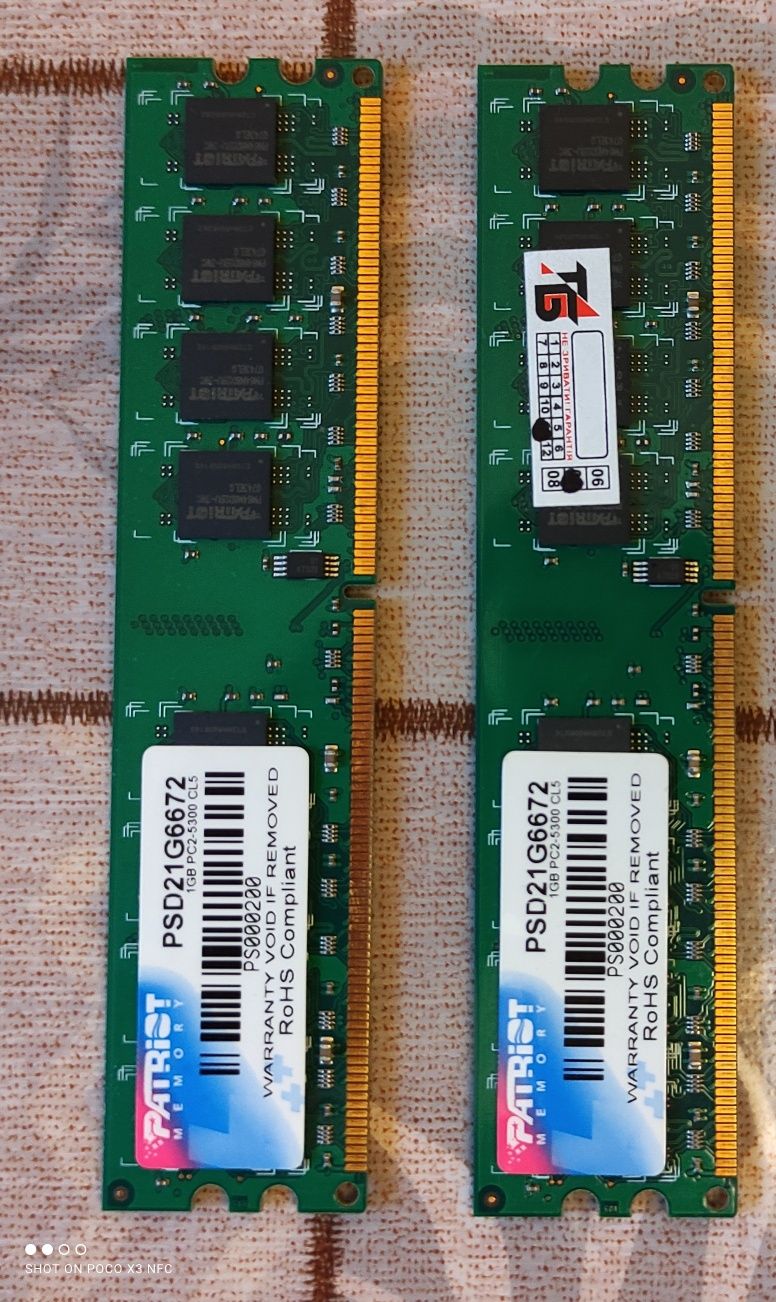 Patriot Memory PSD21G6672 1 Гб DDR2-667 (333 МГЦ) - 2 шт