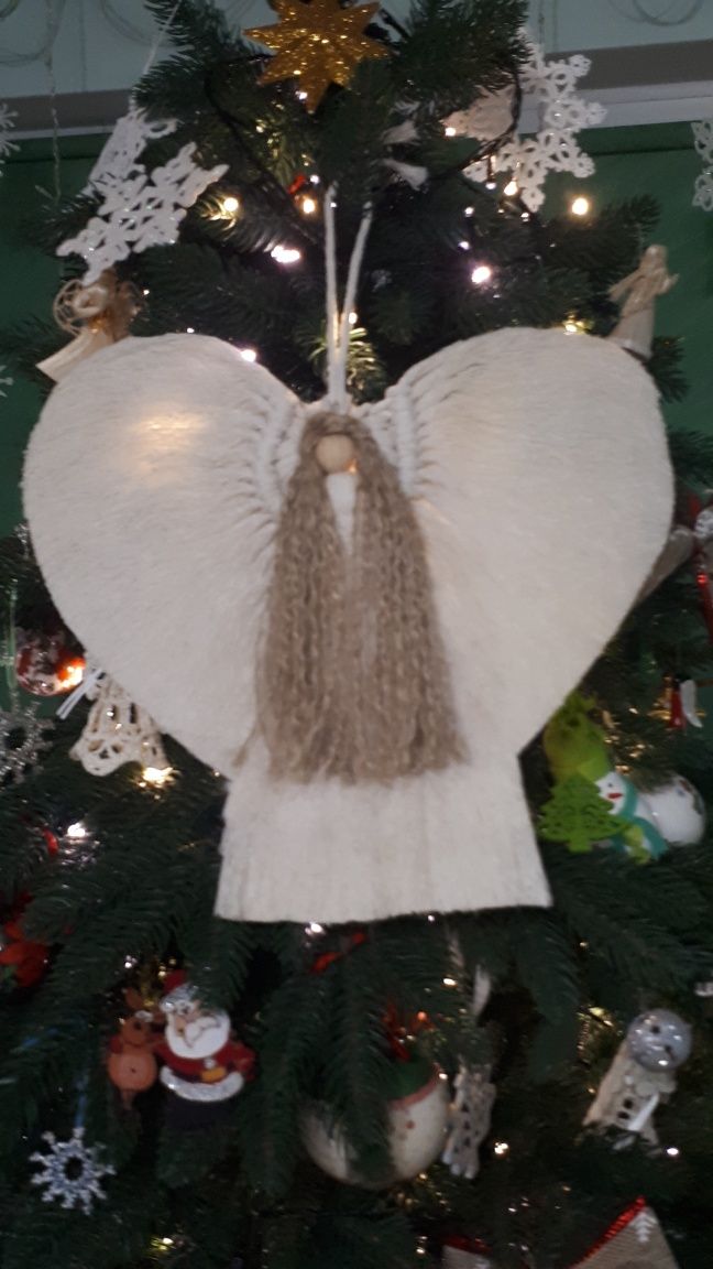 Різдв'яний янгол, рождественский ангел макраме