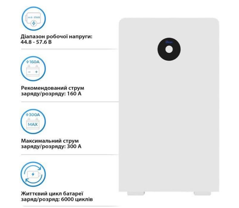 Акумулятор Deye RW-F16 LiFePO4 LV 51.2V 314Ah 16kWh