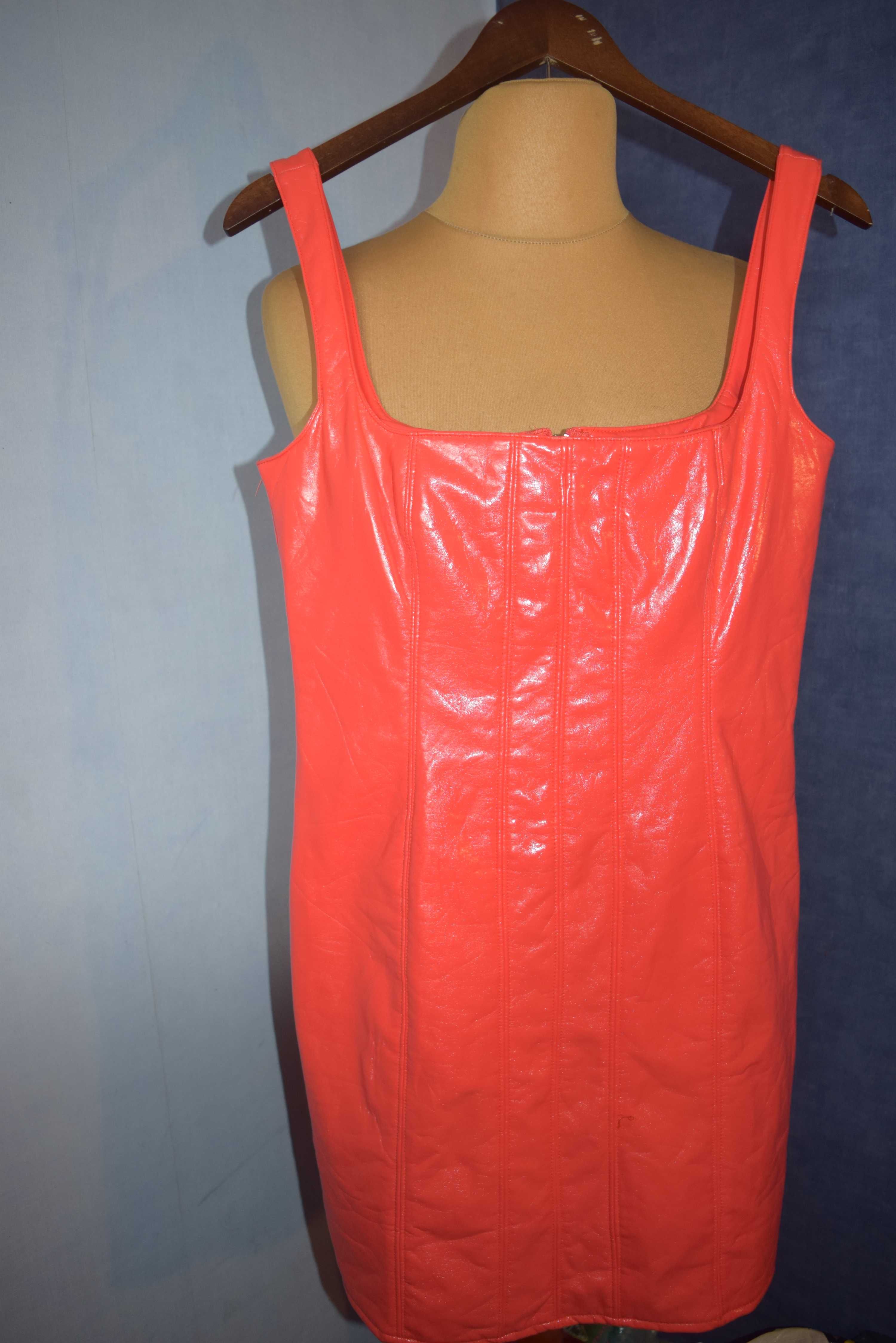 Missguided Piękna sukienka lateksowa nowa_40