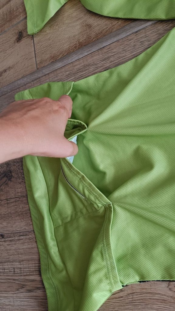 Koszulka rowerowa z długim rękawem oliwkowa