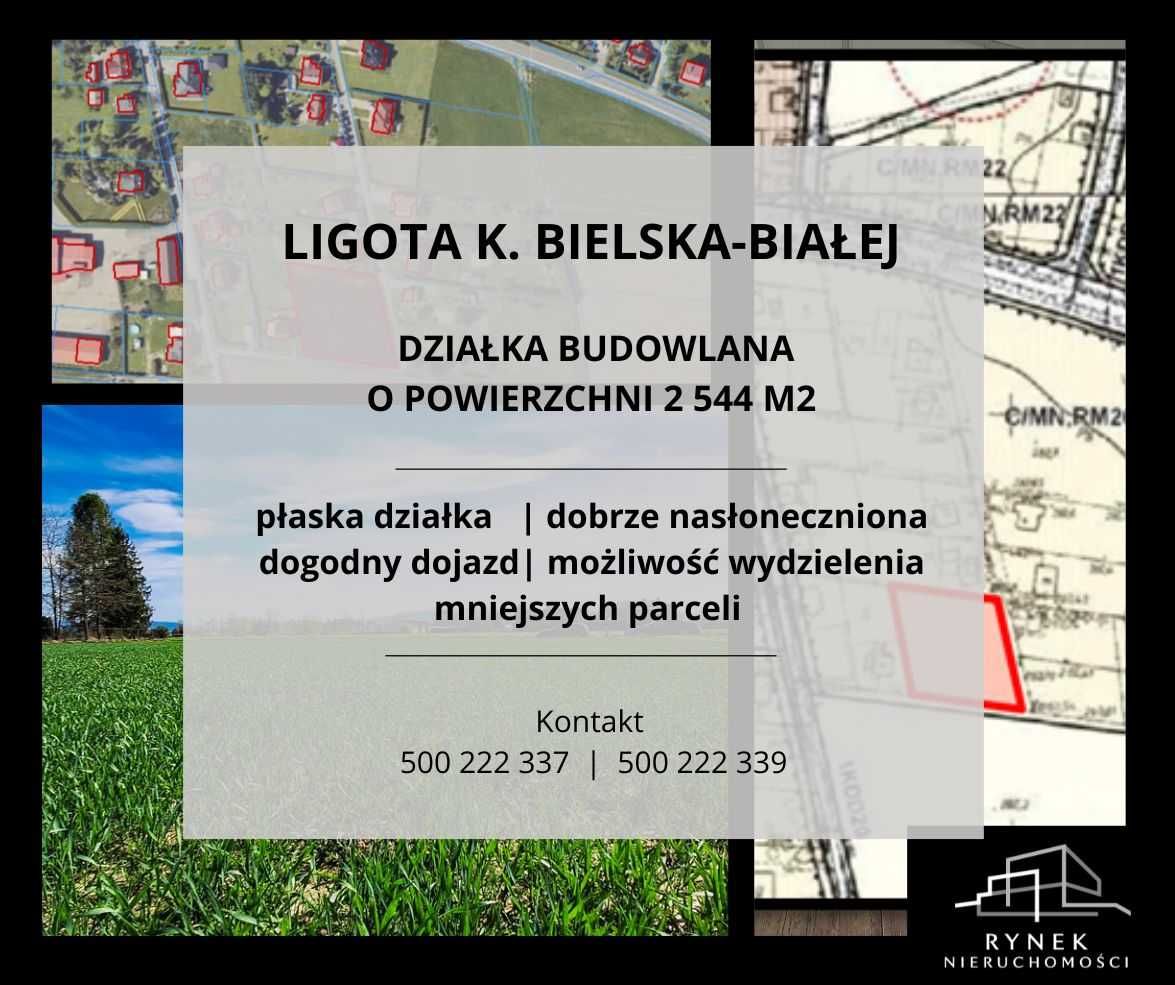 Płaska, widokowa działka – LIGOTA K. BIELSKA-BIAŁEJ