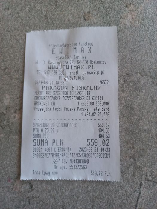 Zamiatarka elektryczna do kostki brukowej