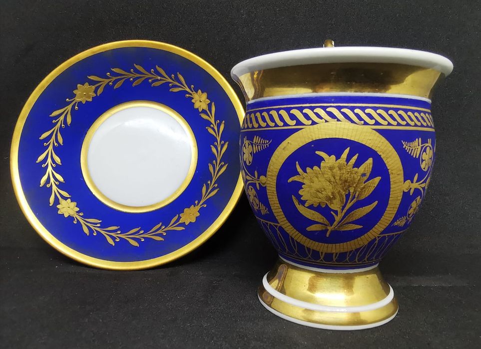 Porcelana Bawaria Thomas Wzor z 1846 Biedermeier Duo Mokka 1927r.unika