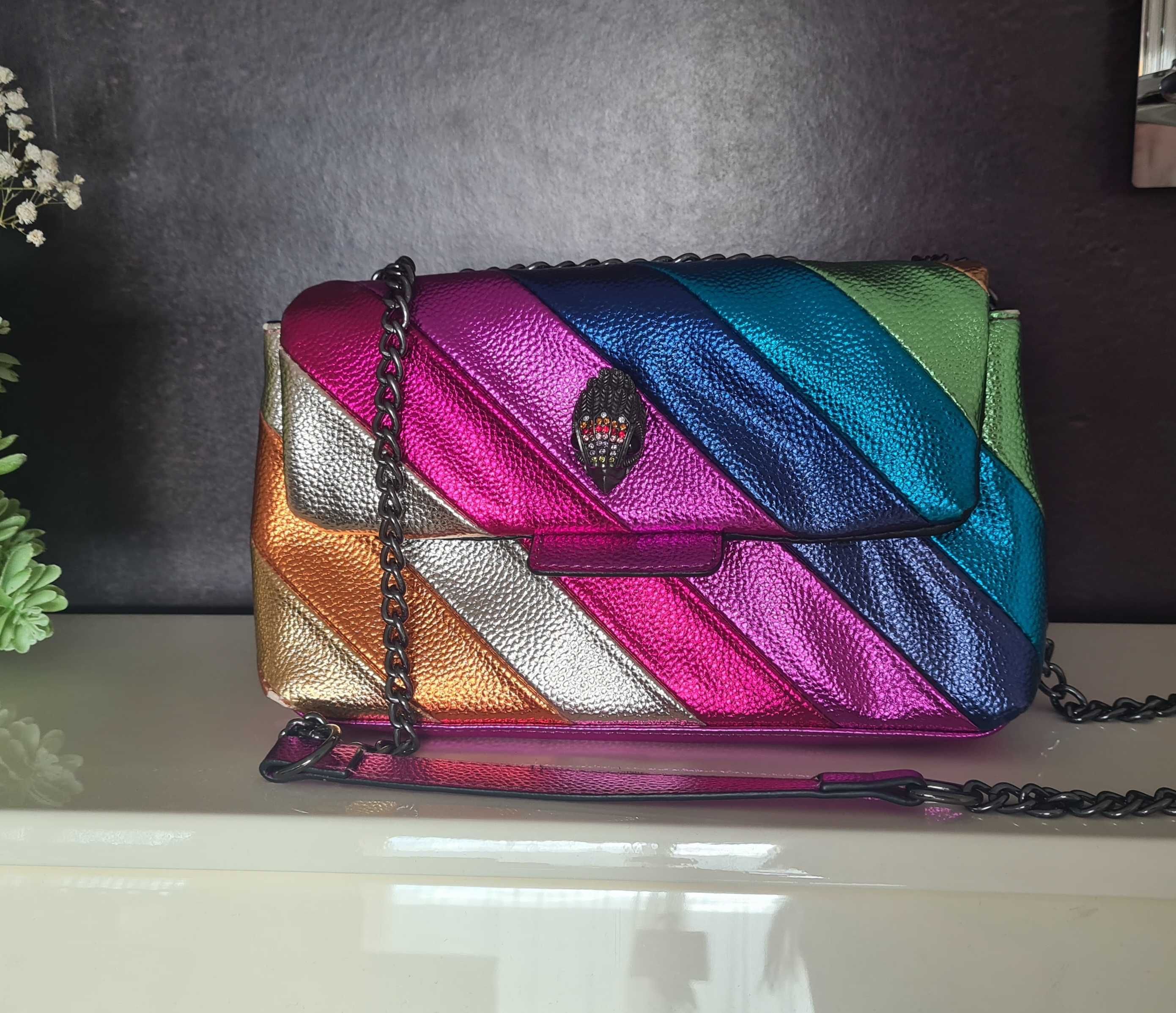 Bolsa mulher Carteira Clutch para Festa Verão Pele brilhante colorida