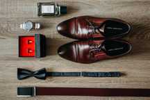 Burgundowe buty ślubne eleganckie Giacomo Contii
