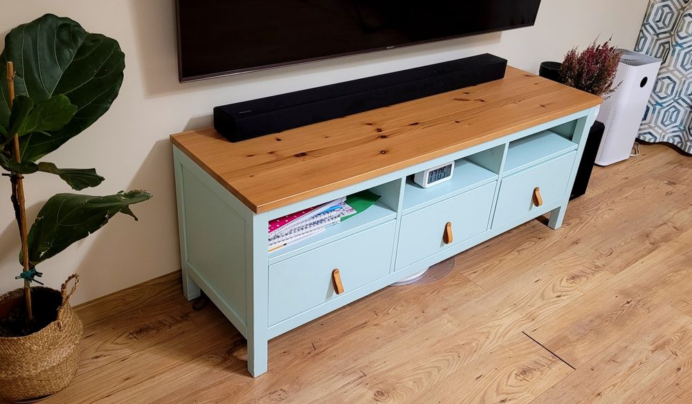 Komoda RTV ikea Hemnes miętowa