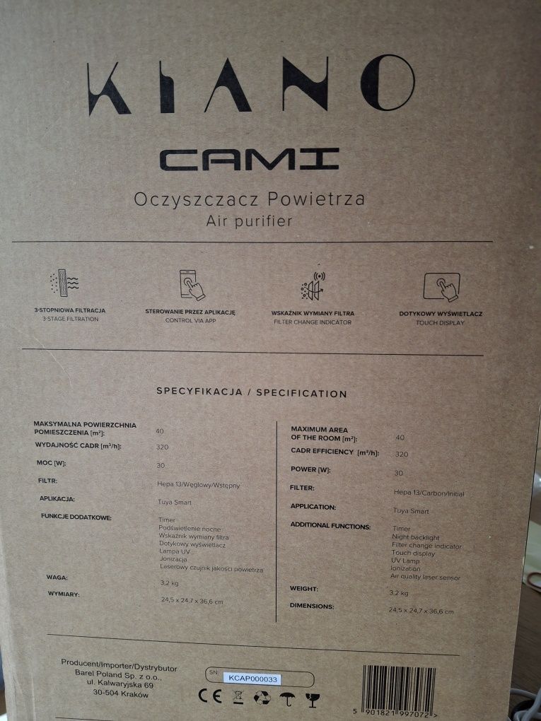 Oczyszczacz powietrza Kiano Cami