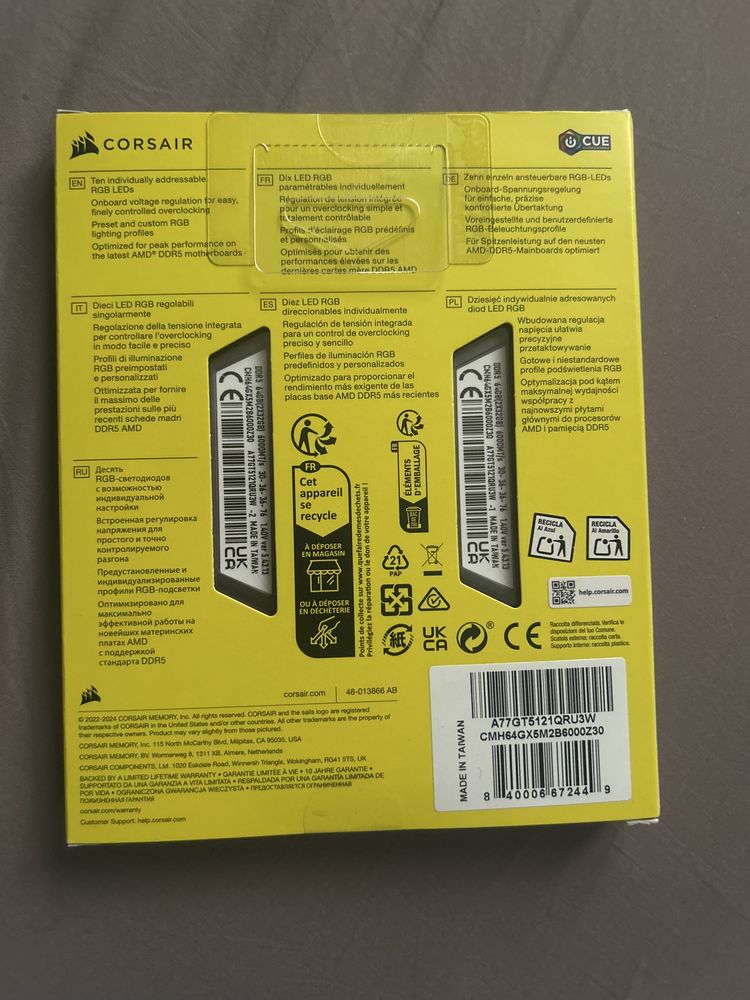 Ram 64gb DDR5 Corsair vengeance