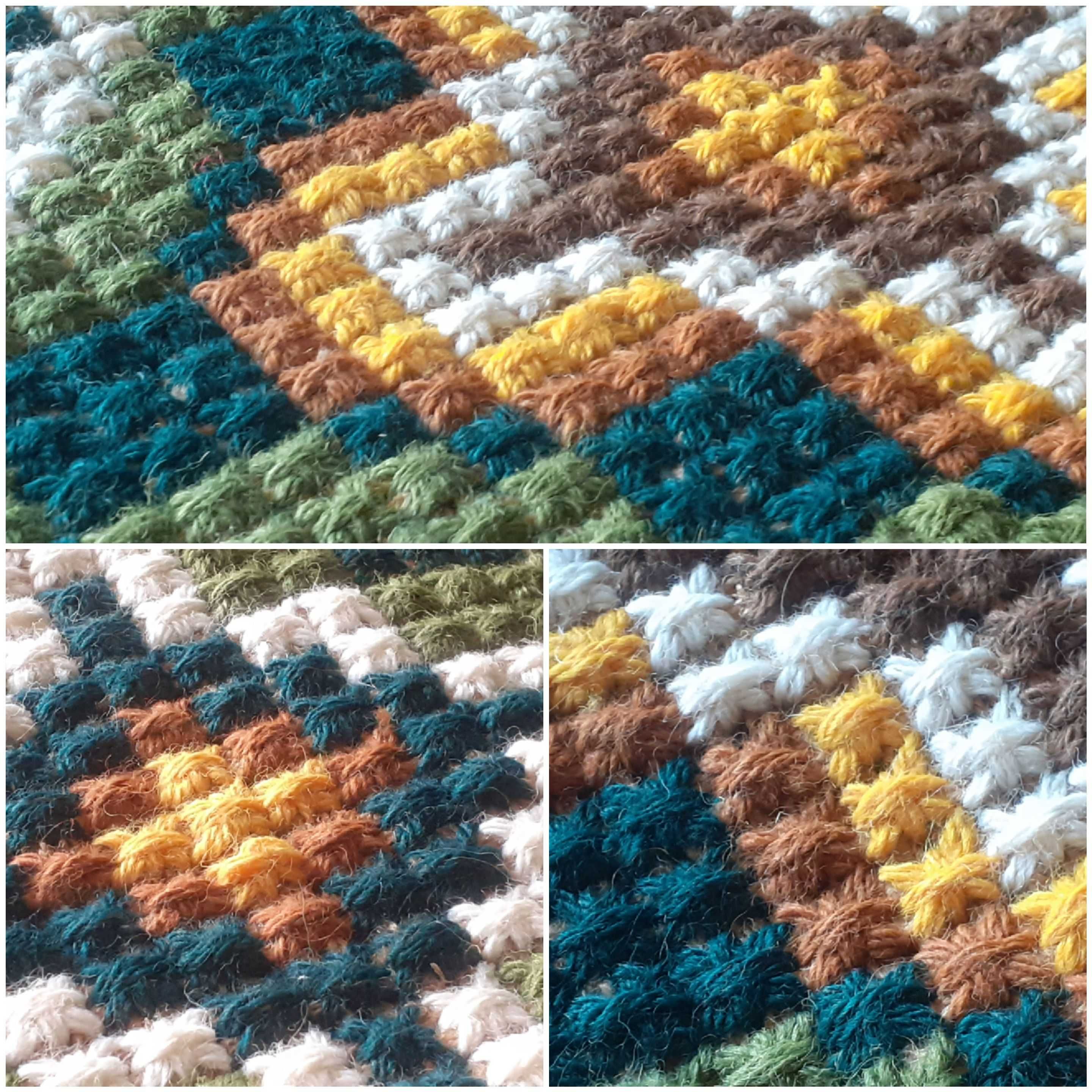 Kilim w stylu retro haftowany