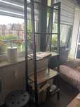 Regal na ksiazki loft drewno metal