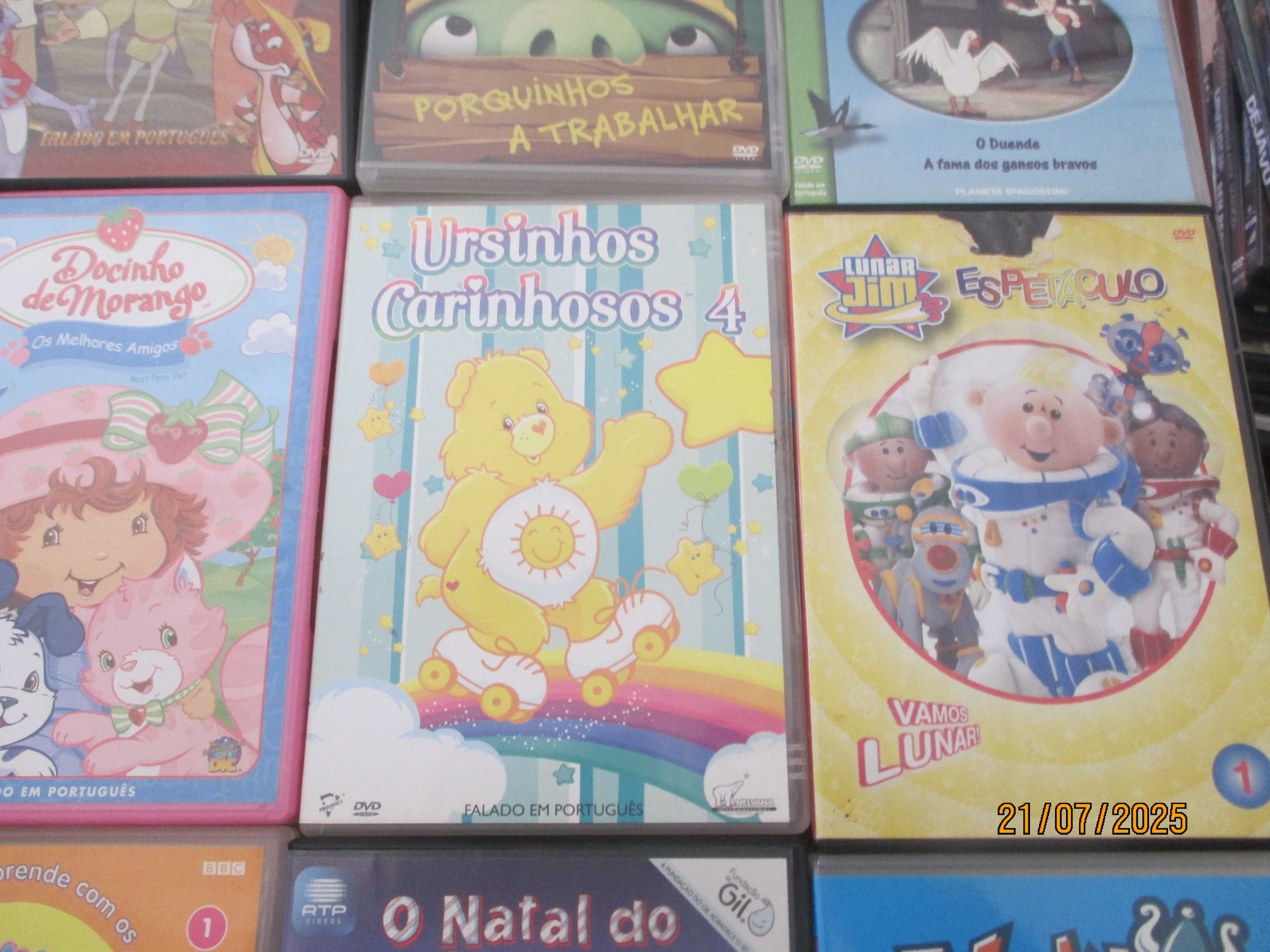 9 filmes de dvd de desenhos animados