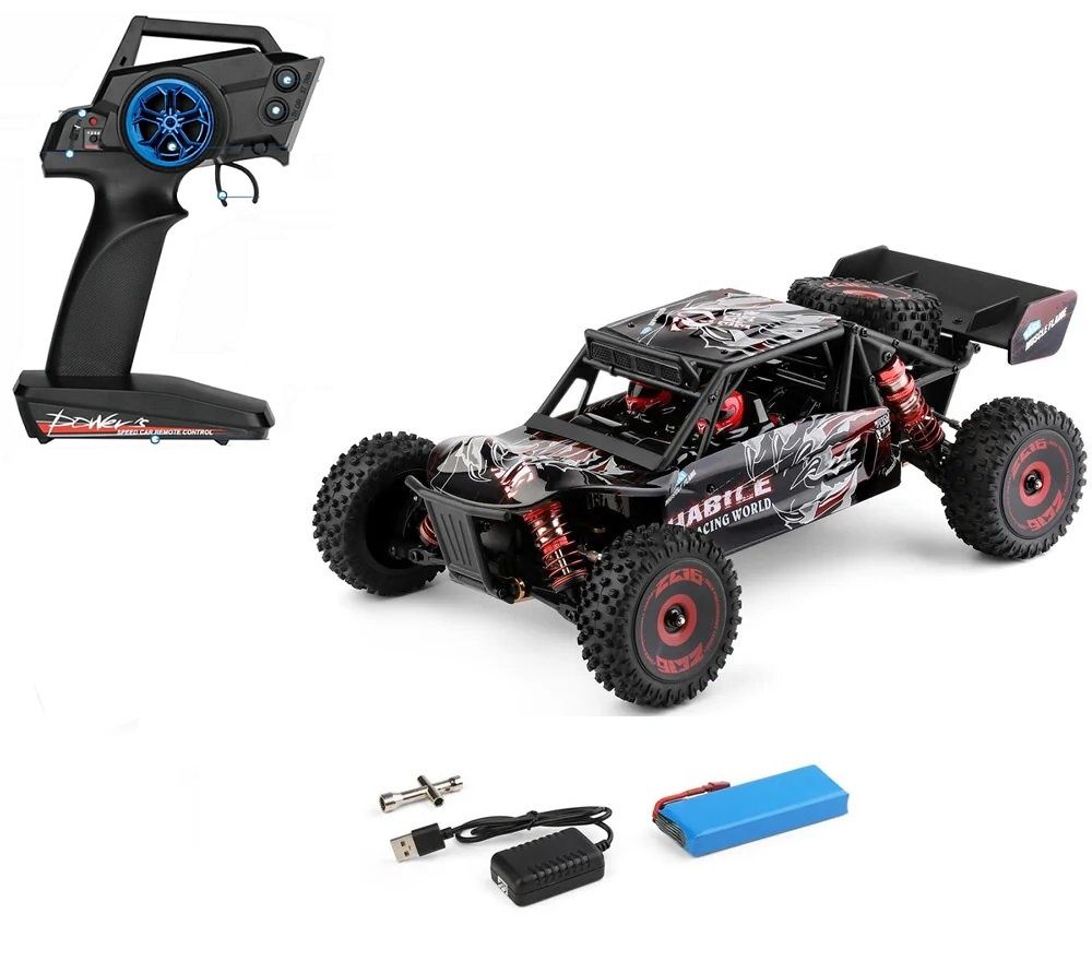 Carro RC Buggy XKS Wltoys 124016 Brushless 4x4 1:12 75Km/h