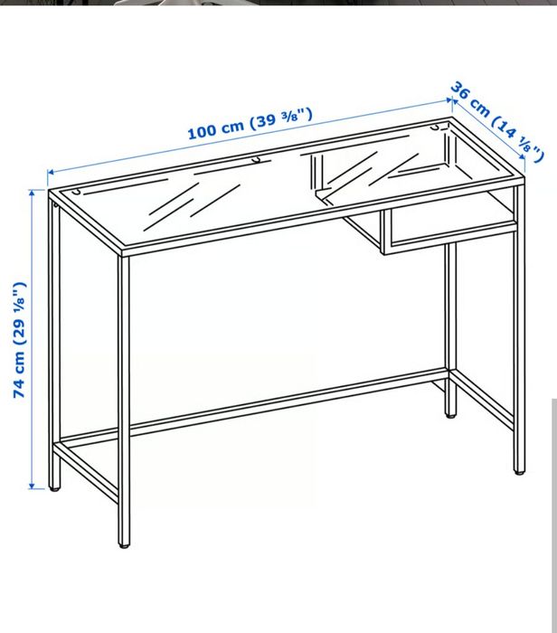 Konsola biurko stolik Ikea vittsjo stan bardzo dobry