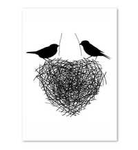 2 Ptaszki Budujące Gniazdko, Plakat 50x70