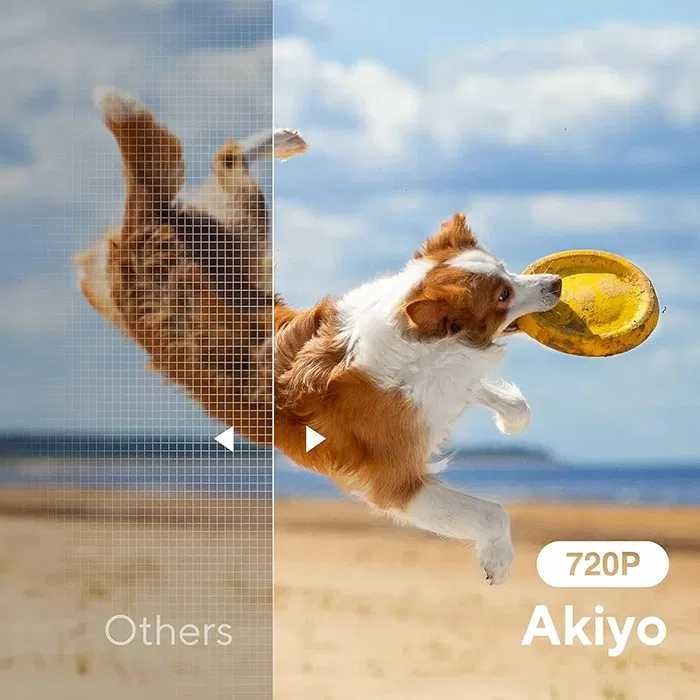 Mini projektor LED AKIYO biały