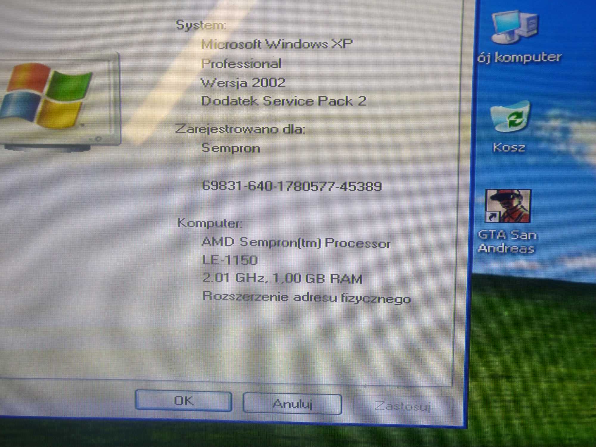 Retro komputer do starych gier Adax, Windows XP, retrogaming