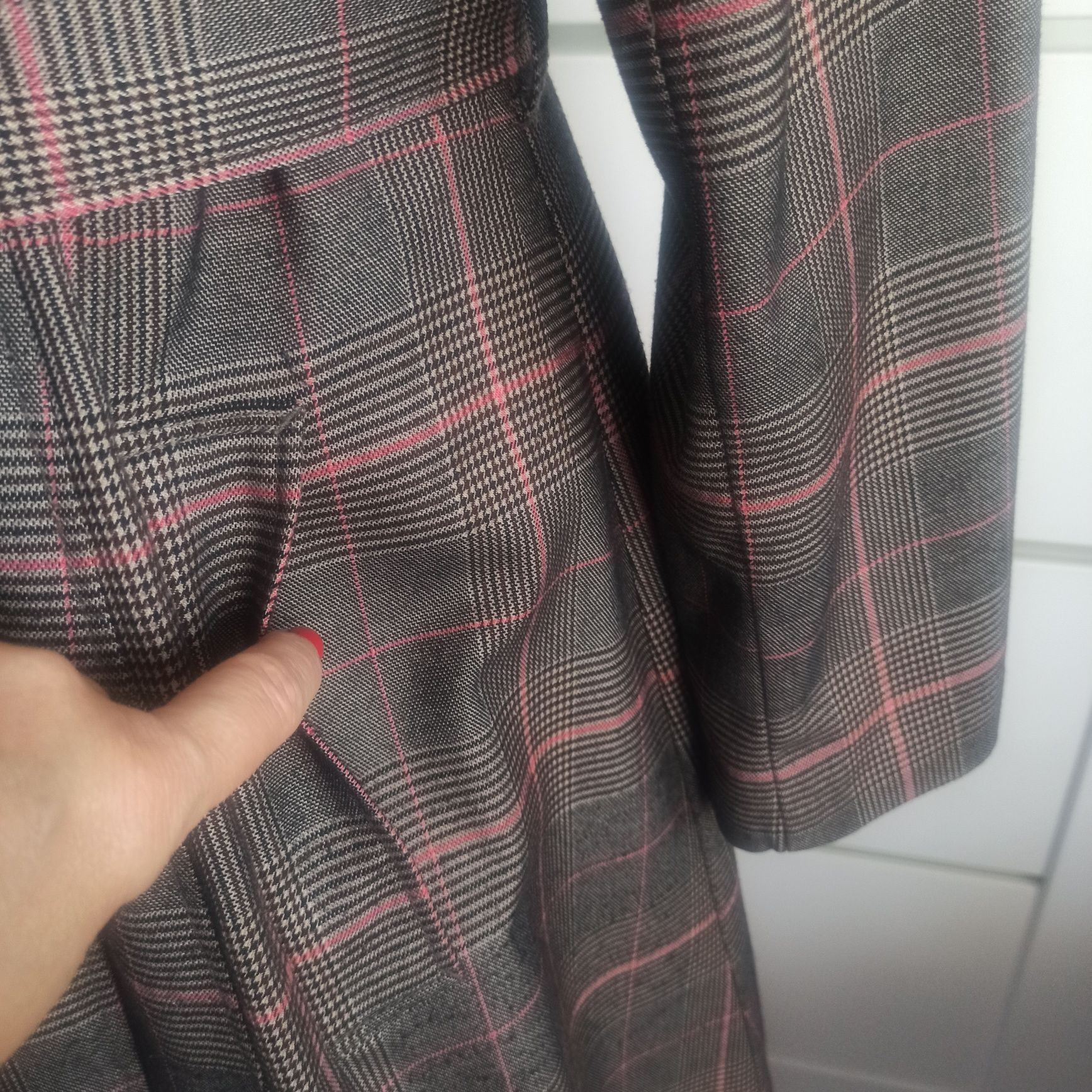 Płaszcz H&M w kratkę prochowiec rozmiar 46