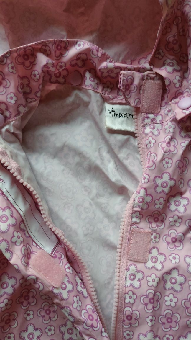 Куртка на девочку 110/116 см розовая дождевик impidimpi