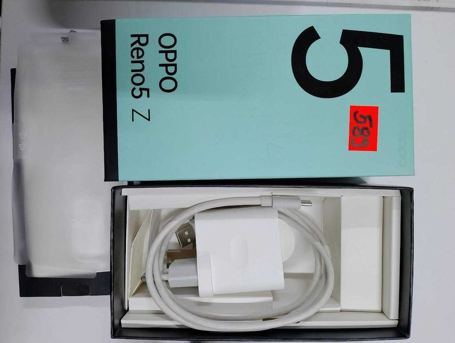 Stan idealny Telefon Oppo Reno 5 Z 8/128 GB - pudełko + ładowarka + sł