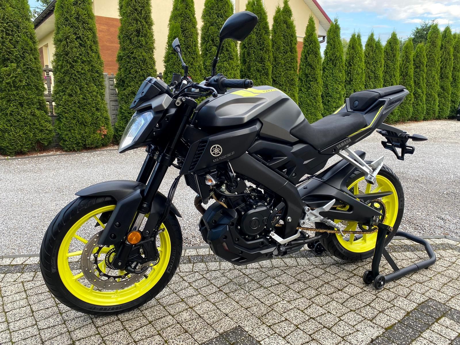 Yamaha MT 125 ABS 2018r NIGHT FLUO Wydech SHARK JAK NOWA kat. b a1