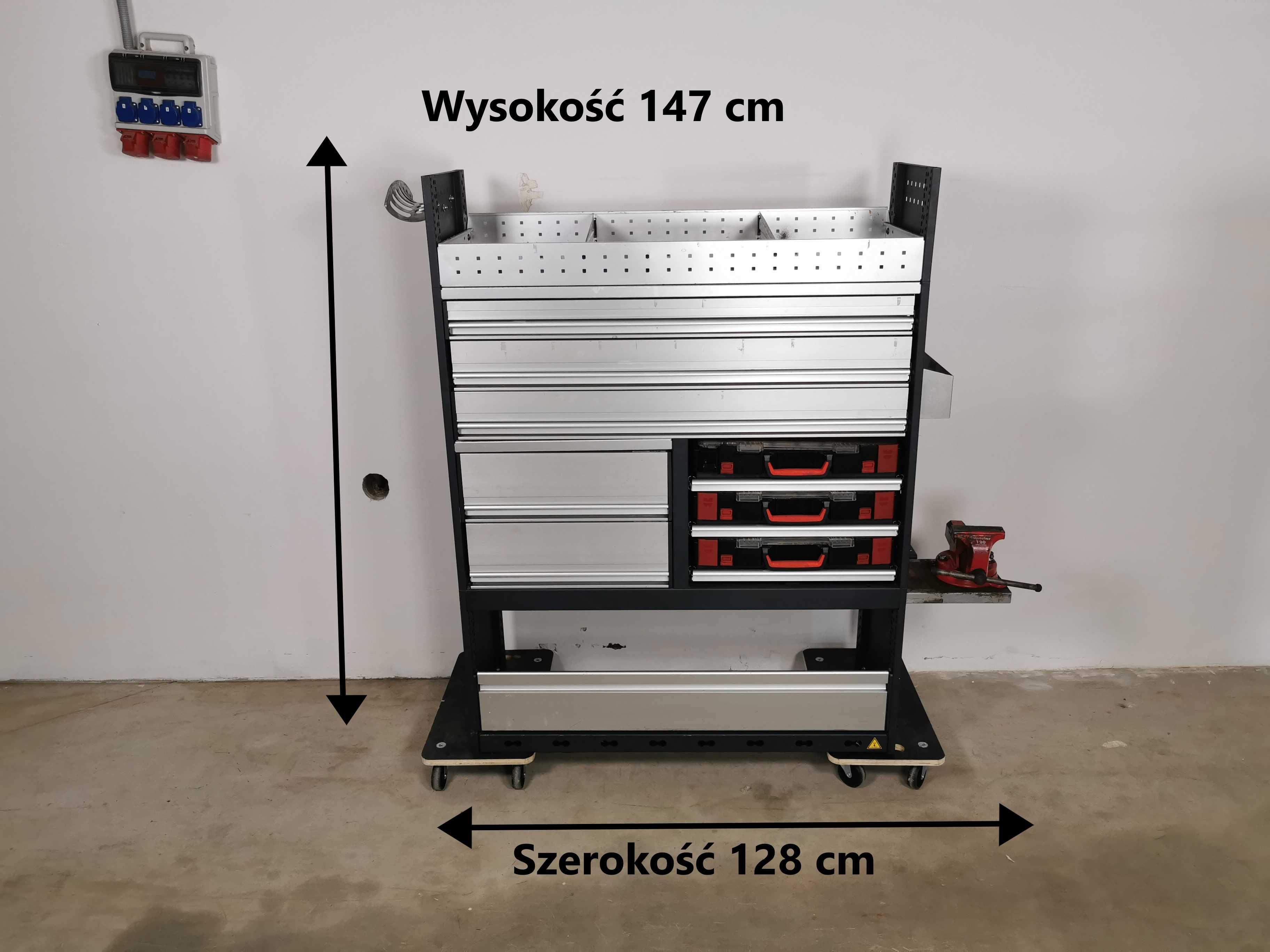 Regały szafki półki do busa zabudowa serwisowa warsztat ZESTAW WURTH
