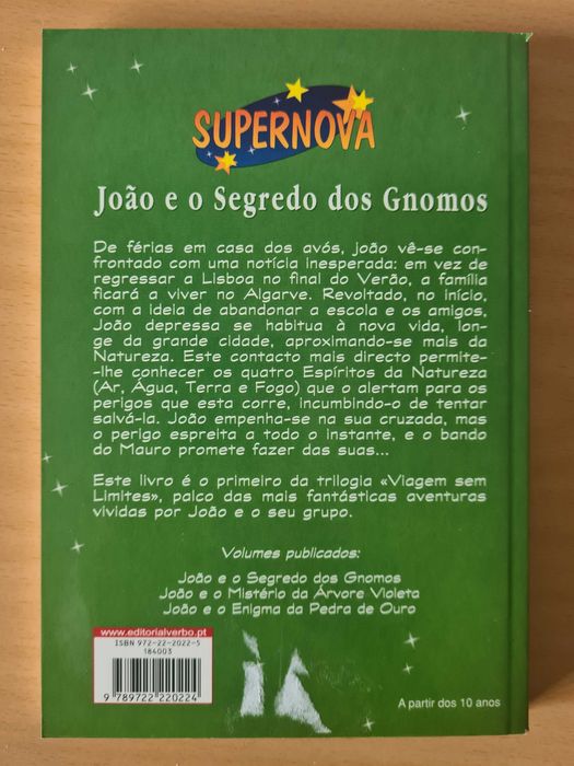 Livro juvenil "João e o Segredo dos Gnomos"
