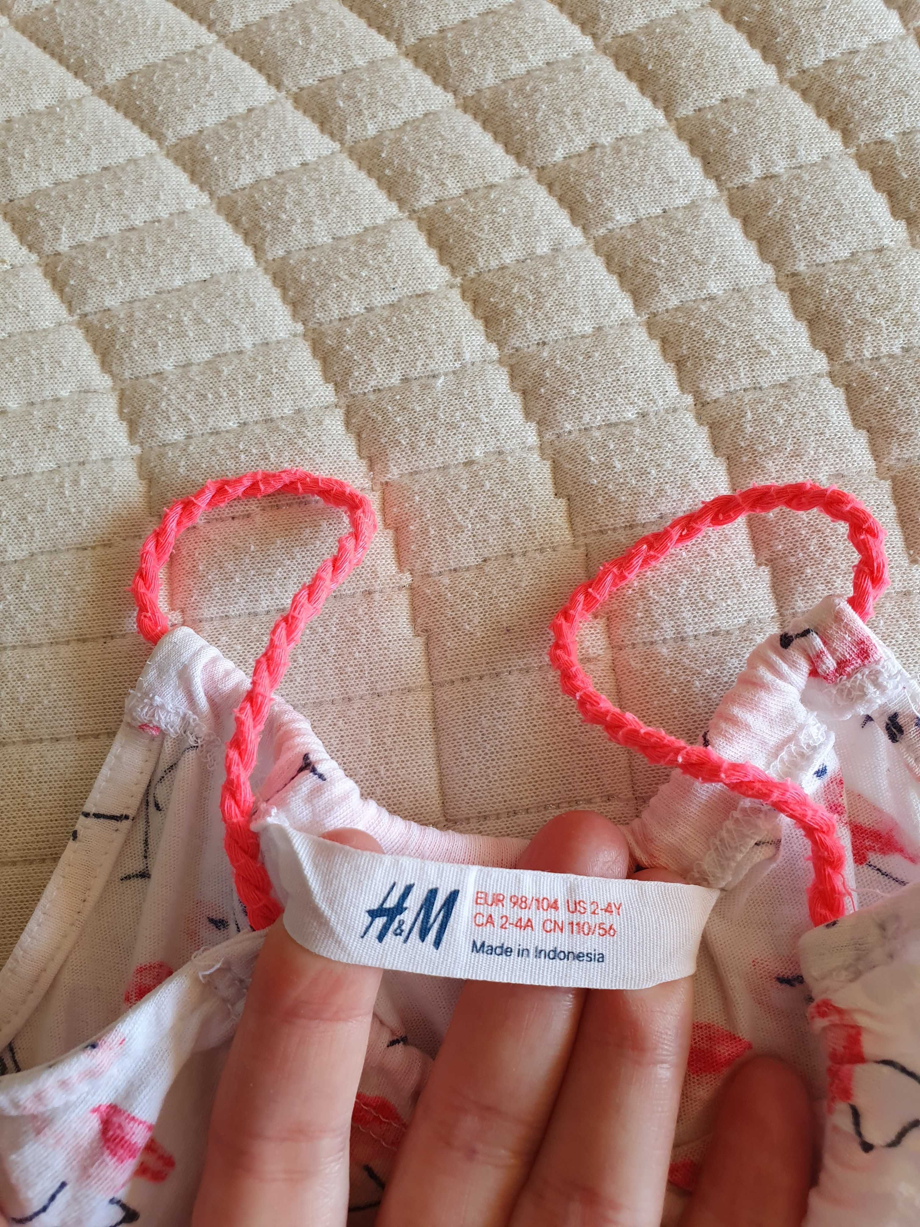 H&M letnia sukienka dla dziewczynki rozmiar 98/104