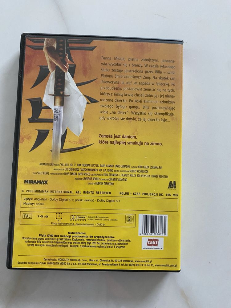 Kill Bill płyta DVD