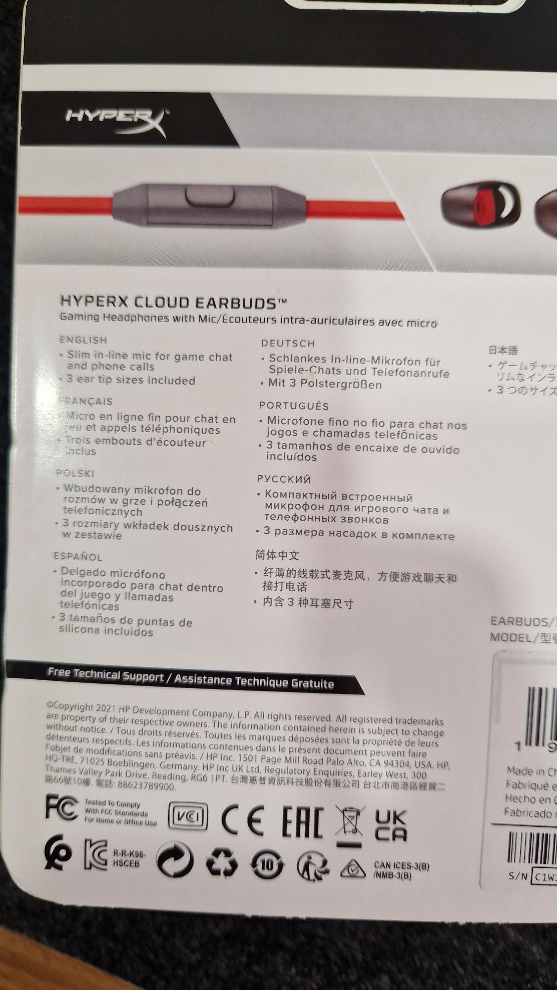 Auriculares HyperX Cloud Nintendo Black/Red - Novo/Selado