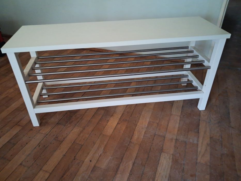 Ławka z półkami na buty, biały TJUSIG IKEA