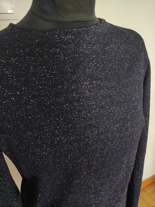 Granatowa błyszcząca sukienka, rozm 38/40 na sylwester, imprezę,wesele