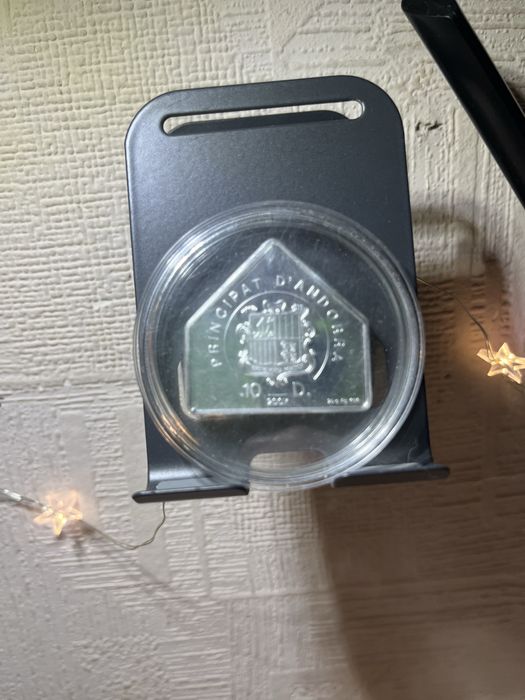 Серебряная монета с кристаллами Swarovski " Рождество " 25 грамм