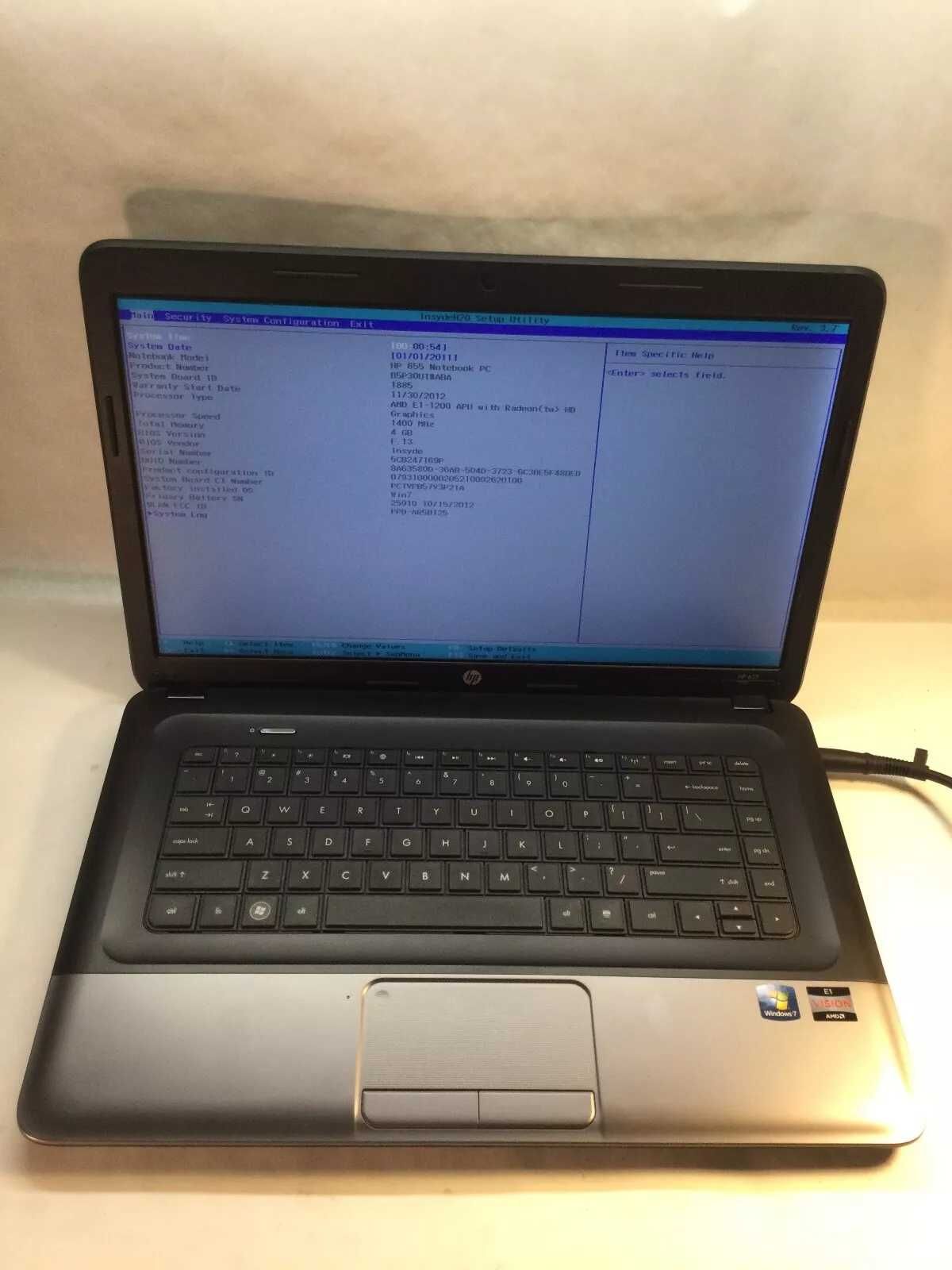 Portabel HP 655 - AMD E2-1800 Radeon HD