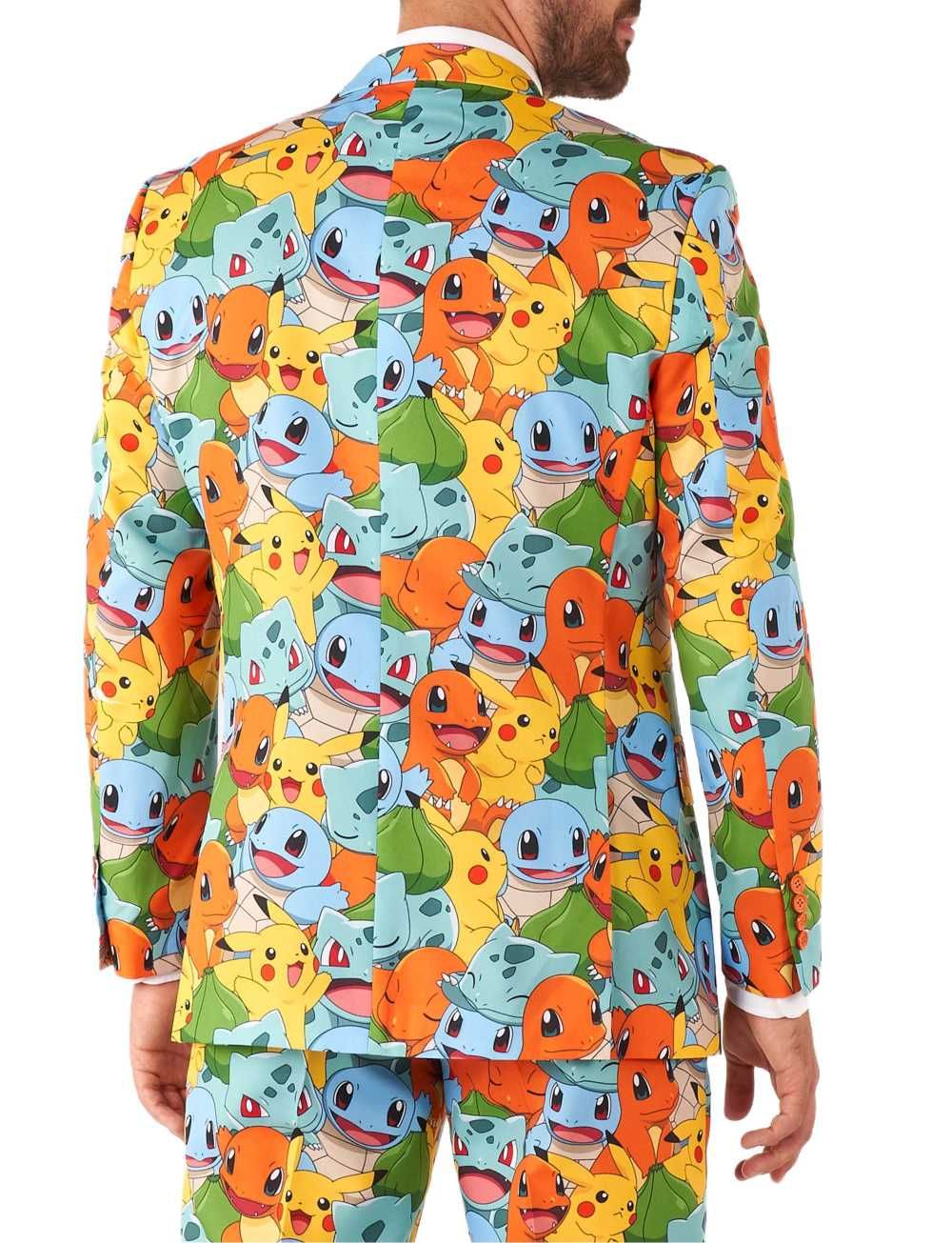 OPPOSUITS Garnitur męski z krawatem kolorowy POKEMONY bajka niebieski