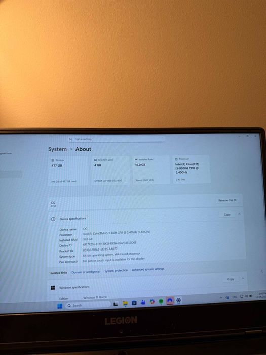Ноутбук Lenovo Legion Y540