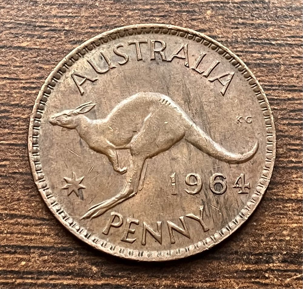 1 Pens 1964 rok Australia. Mennica Melbourne