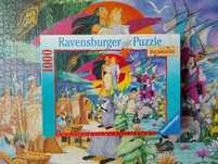 Puzzle kompletne 1000 POCAHONTAS stare Ravensburger "trefl"' Disney ba