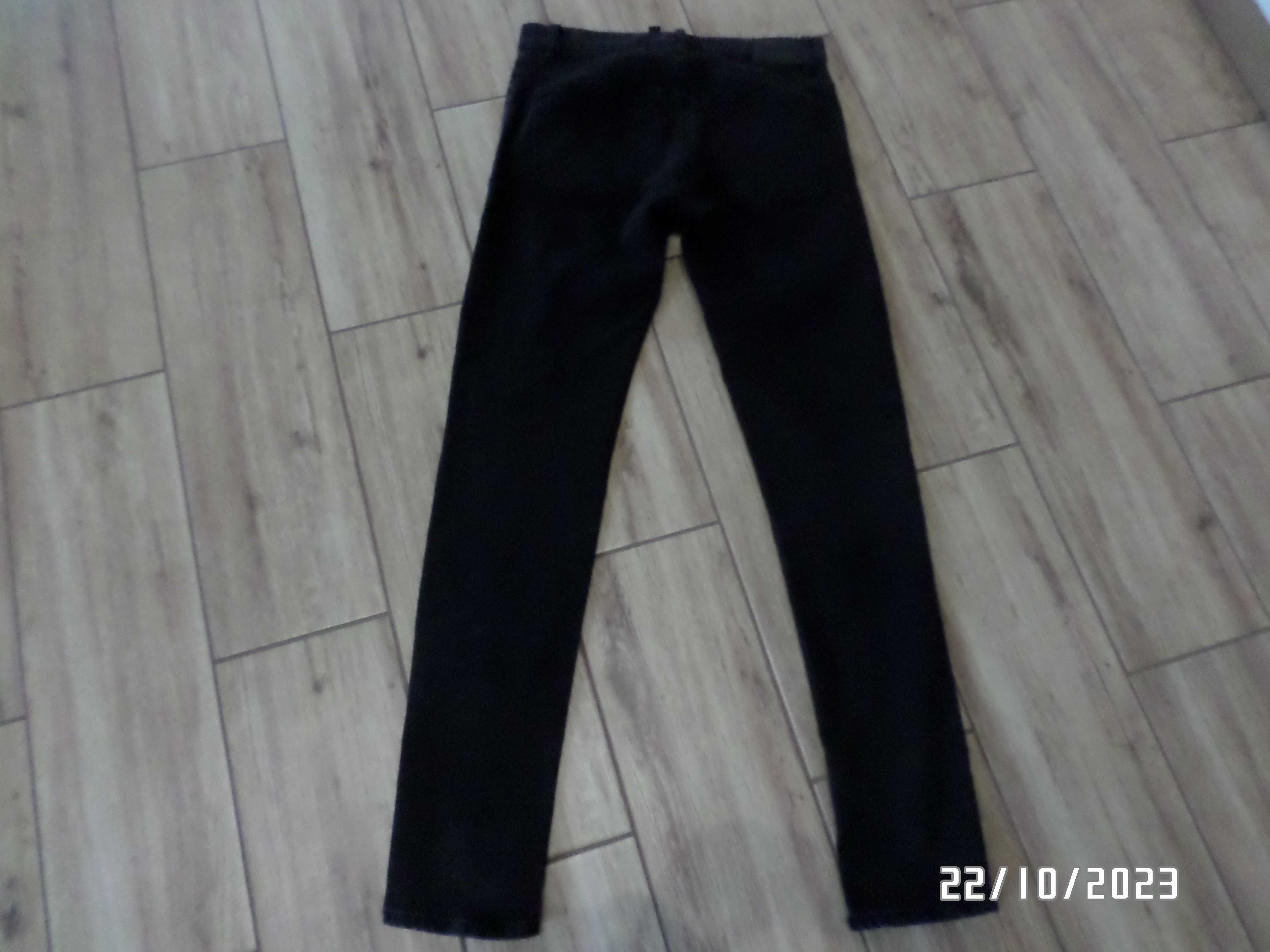 czarne męskie spodnie jeans-s-29/32-elastyczne-pas-80cm