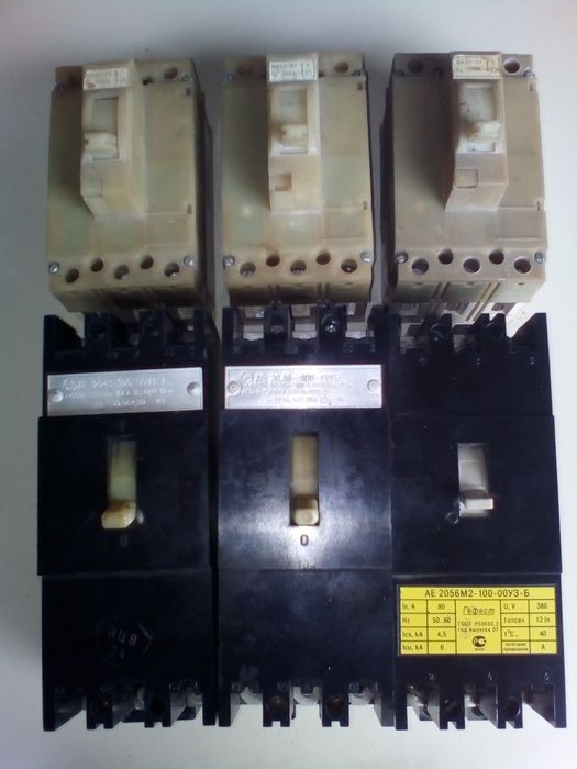 Автоматичні вимикачі.серіі.Ае 2043.2056.2046.Ва 5931 .100а.